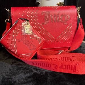 ❤️❤️NWT-Juicy Couture BEAUTIFUL ”Lovely Day” Flap Crossbody Bag & zip wallet❤️❤️